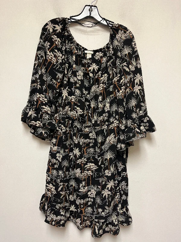 Dress Casual Short By H&m In Tropical Print, Size: M Tunics Trendy modern