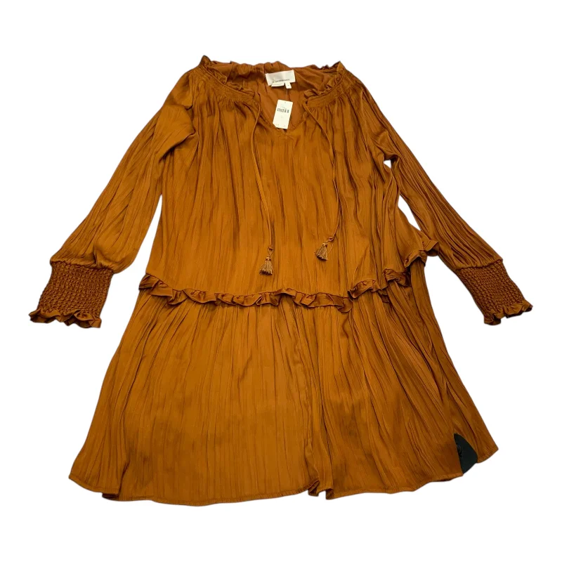 Dress Casual Short By Anthropologie In Orange, Size: Xs