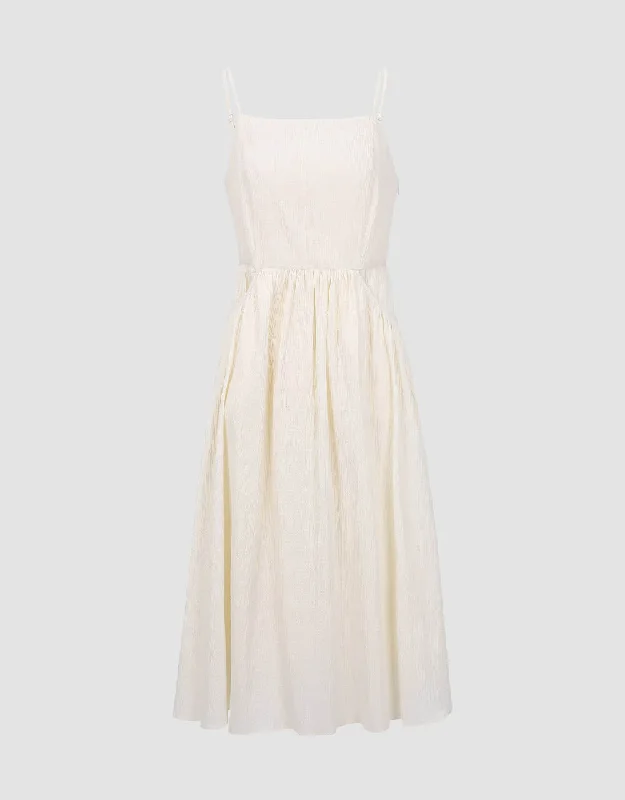 Square-cut Collar A-Line Cami Dress
