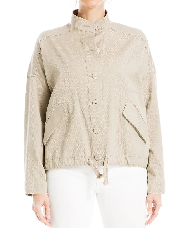 Max Studio Pique Jacket Elasticated Drawstring Belted