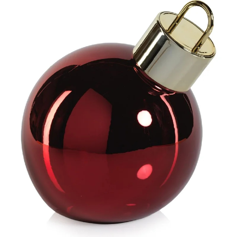 LED Oversized Red Glass Ball Ornament Trim Padded Insulated