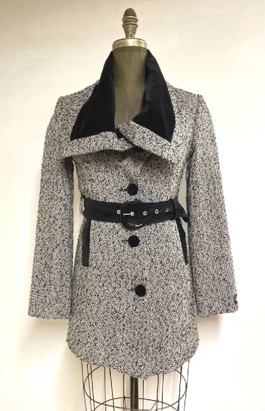 Tegan Coat - 100% Pure Virgin Merino Wool - Tweed