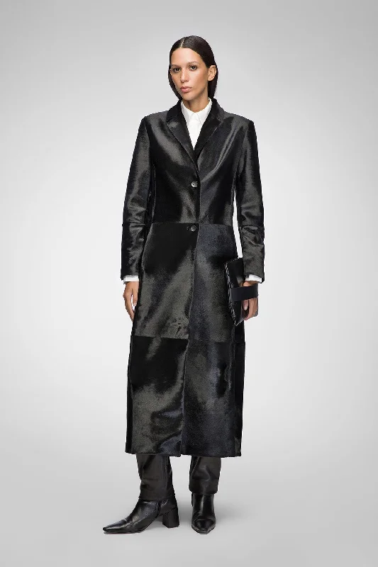 Helene - Black Shearling Coat