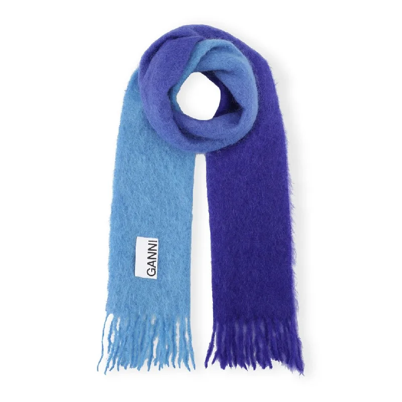 Mohair Gradient Scarf (Silver Lake Blue)