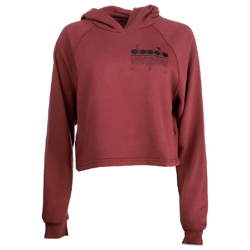 Manifesto Cropped Pullover Hoodie Hooded Sweatshirt Casual Wear Street Style