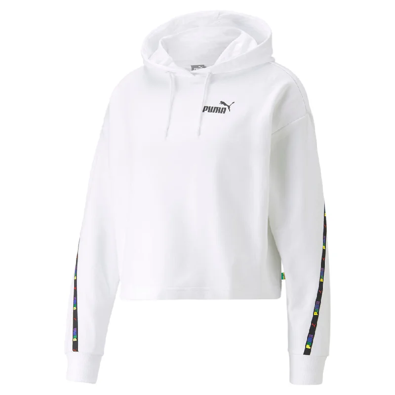 Power Love Is Love Tape Pullover Hoodie Hoodie with Button Placket Classic Preppy
