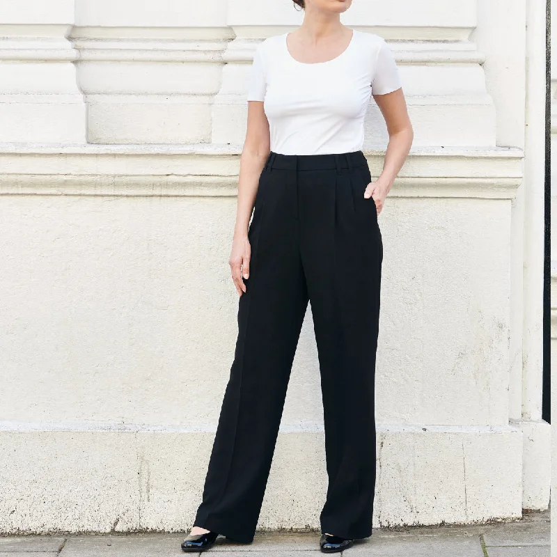 Jade Tailored Pleat Wool Crepe Trouser Women's Trendy Jacket
