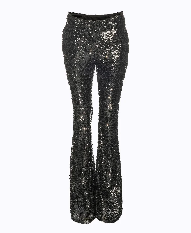 Whitney Noir High-Waist Bootcut Skirt