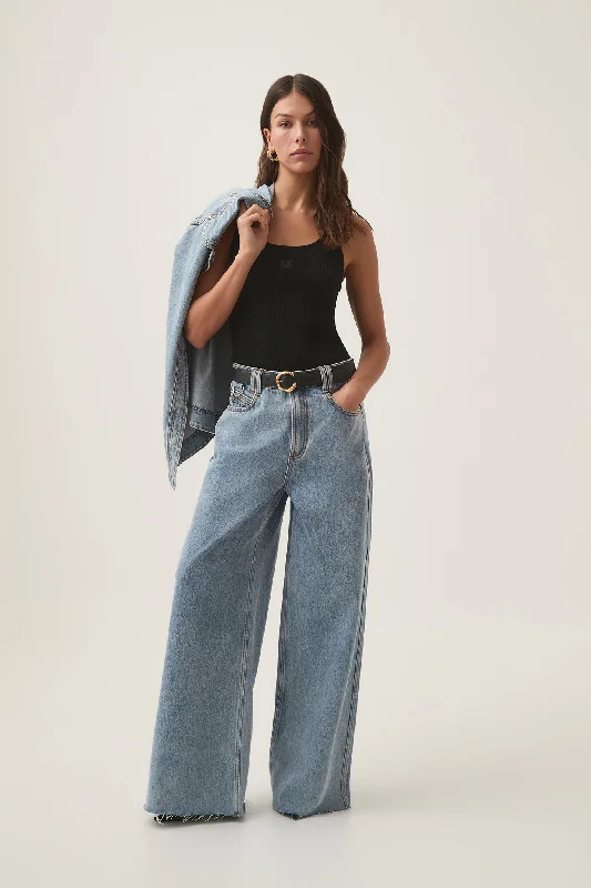 Zariah Wide Leg Jeans Vintage Straight-Leg Jeans