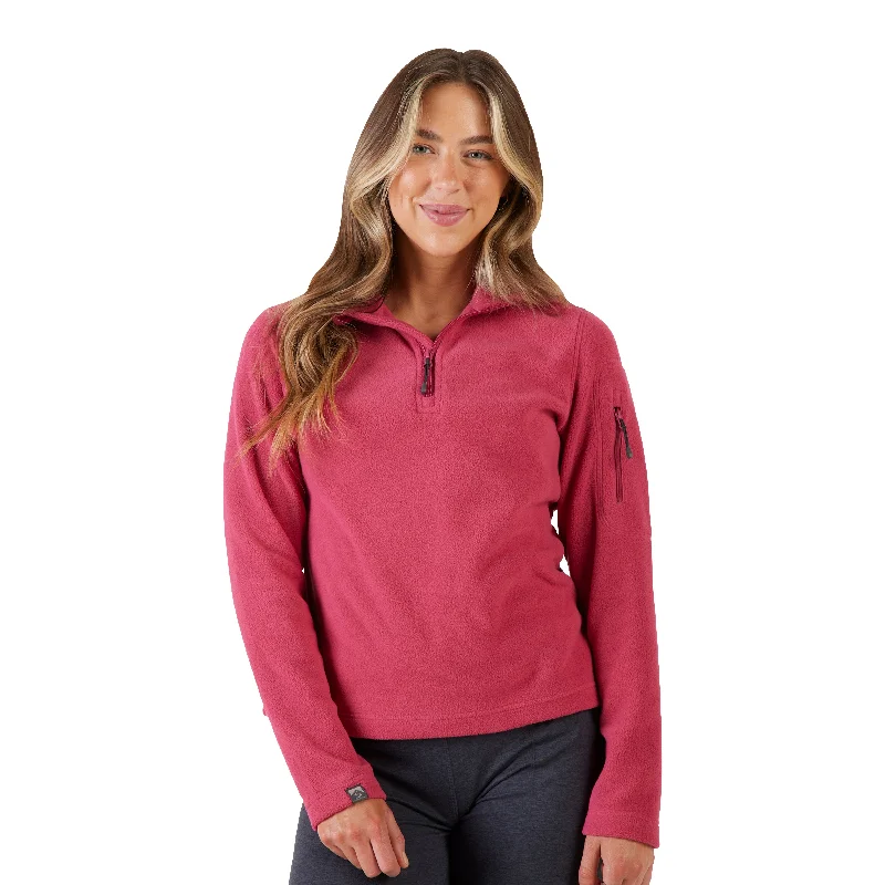 Women's Fireside Fleece Quarter Zip Oversized Wool Sweater